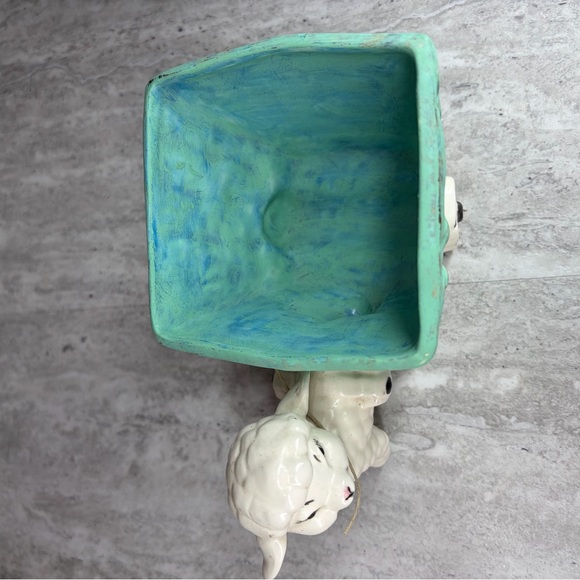 Vintage Ceramic Lamb Planter Kitsch Plant Sheep - Picture 3 of 8